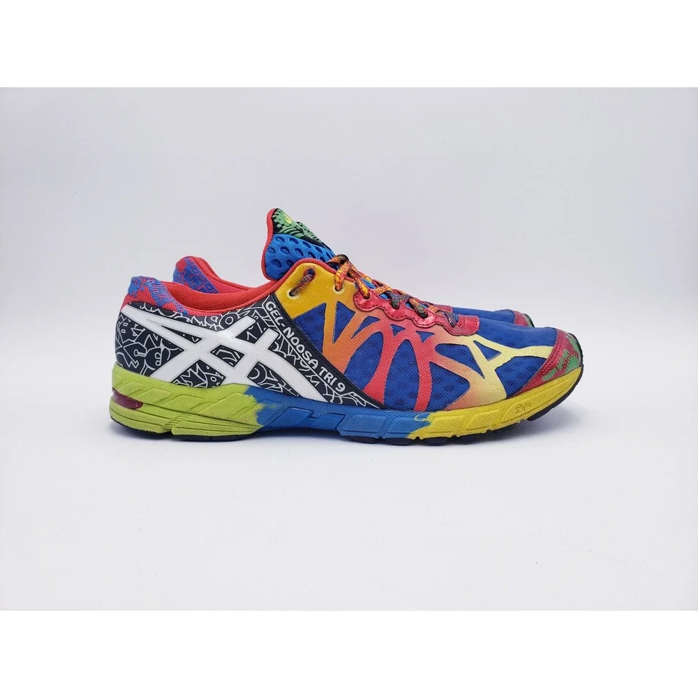 ASICS Gel Noosa Tri 9 Running Shoes Blue Royal White Red Mens 11 T408N